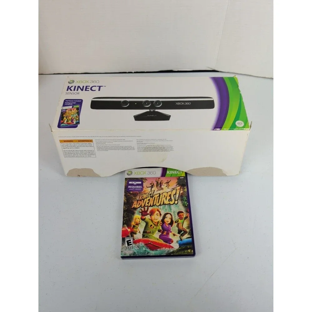 Microsoft Xbox 360 Kinect Sensor IN BOX Tested & Working W/ GAME
